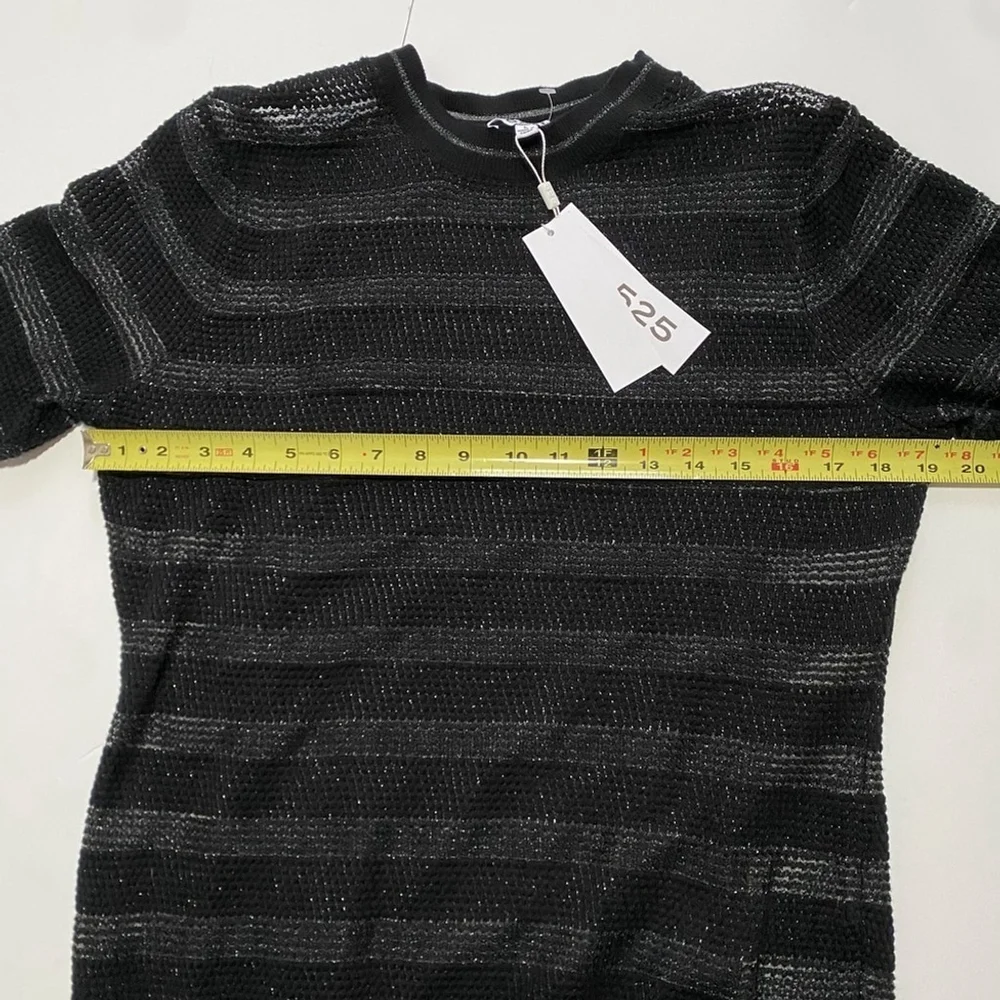 525 America | Sweater Dress | Black & Shimmer | Women’s Large - Picture 7 of 9